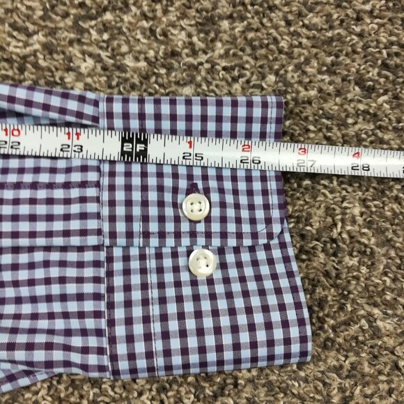 2023 Peter Millar Shirt Summer Comfort Gingham Checked Grapevine Mens XL $160 - Picture 8 of 10